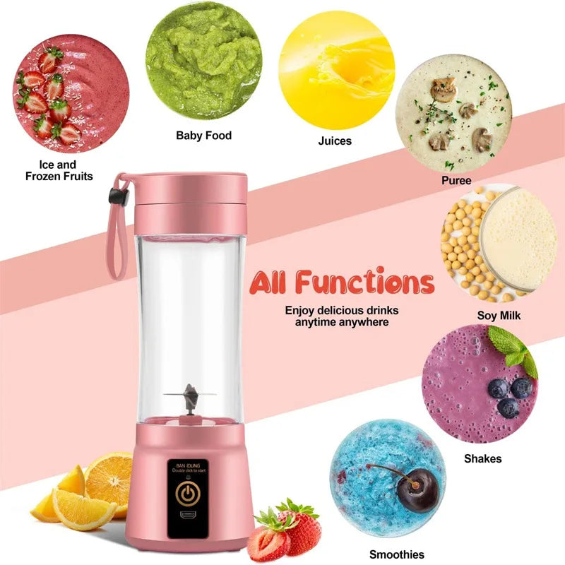 380ml household juice mixer mini electric juicer USB rechargeable smoothie smoothie shake mixer outdoor picnic portable juicer