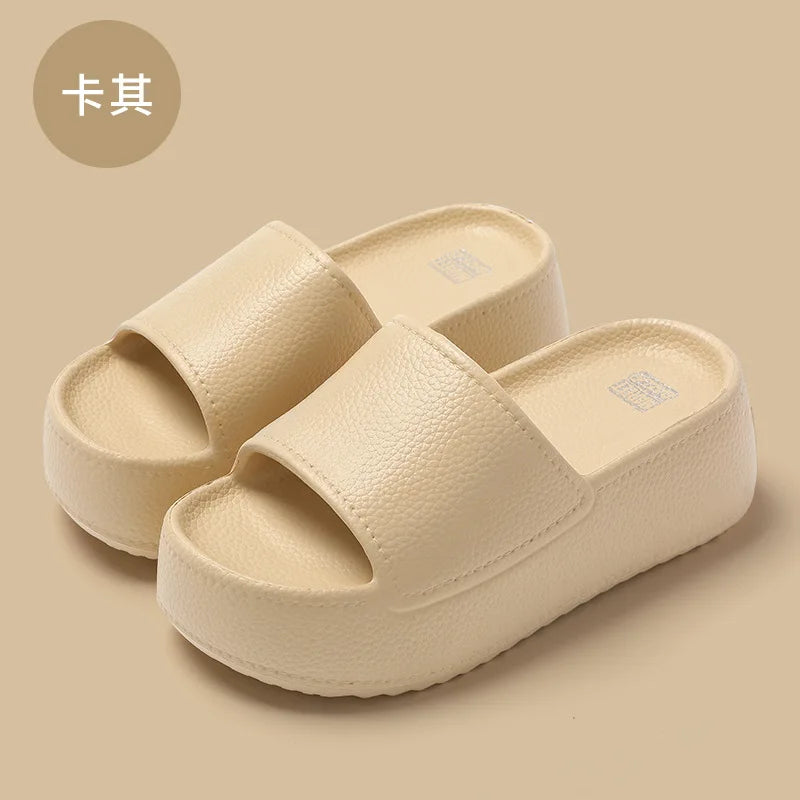 6cm New Thick Sole EVA Slippers for Women Fashion Home Platform Slippers for Summer Outwear Non Slip Elevated Slippers for Women