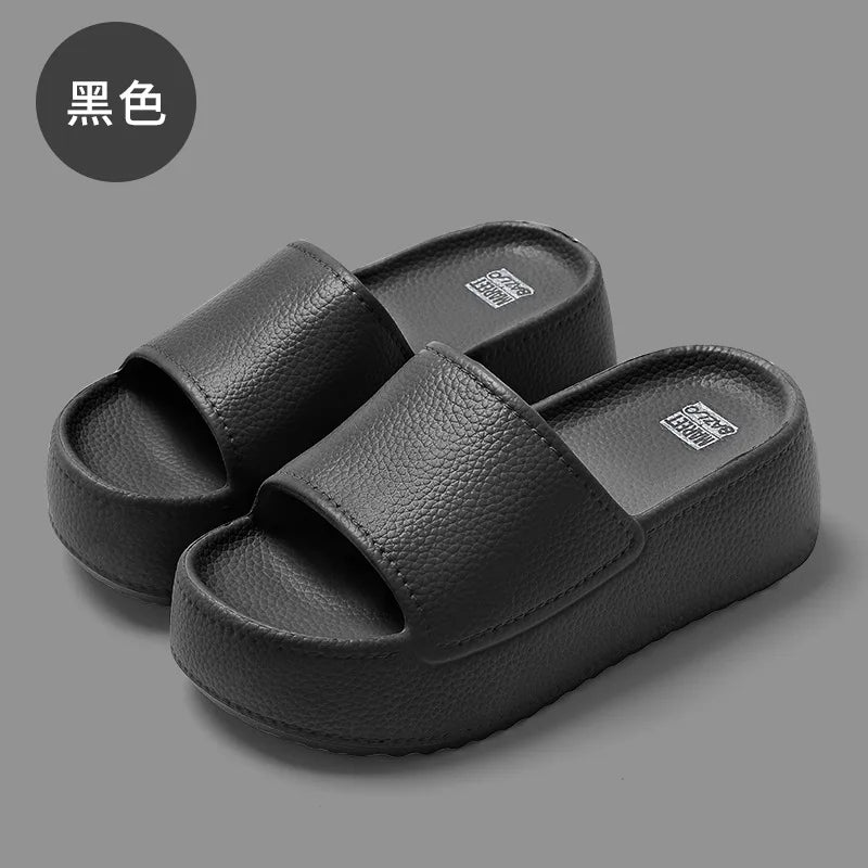 6cm New Thick Sole EVA Slippers for Women Fashion Home Platform Slippers for Summer Outwear Non Slip Elevated Slippers for Women