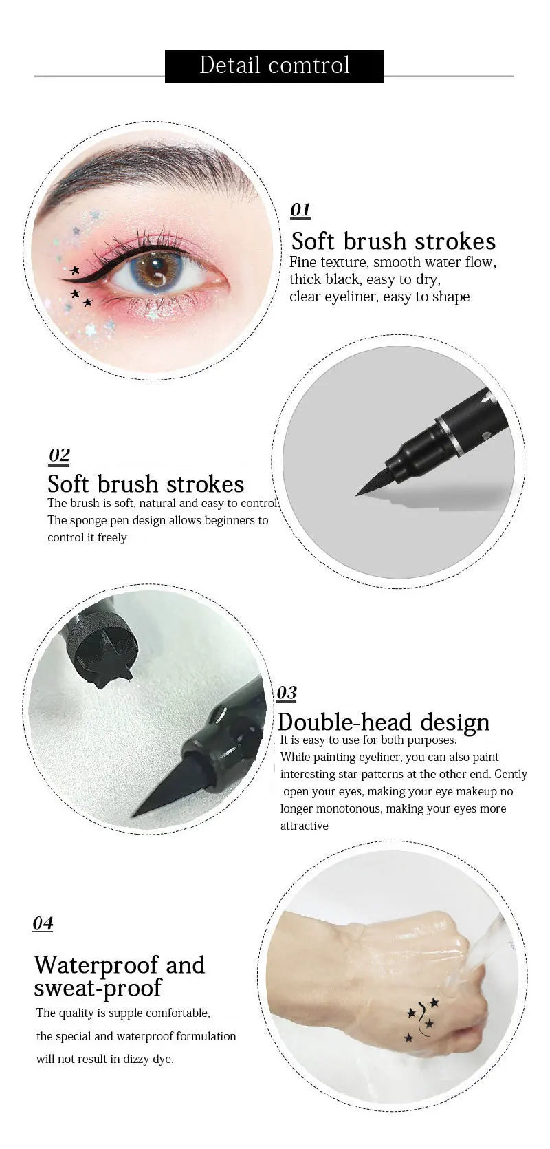 Dragon Ranee Double head Star Seal Eyeliner