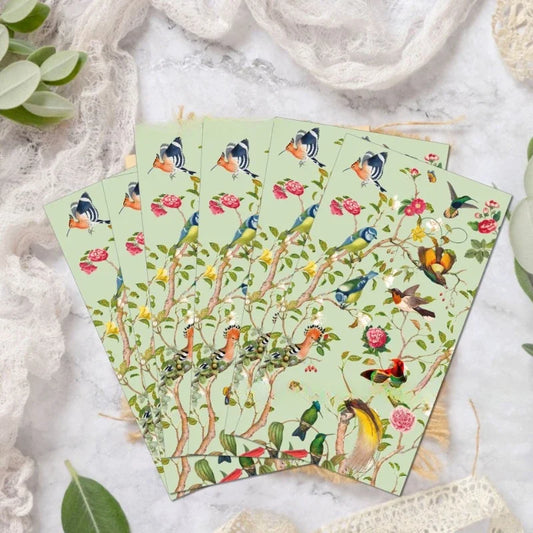 20pcs/Pac 33*40cm 2-Ply Vintage Flower Bush Birds Wedding Long Tissue Paper Party Disposable Paper Butterfly Bone Bart Paper