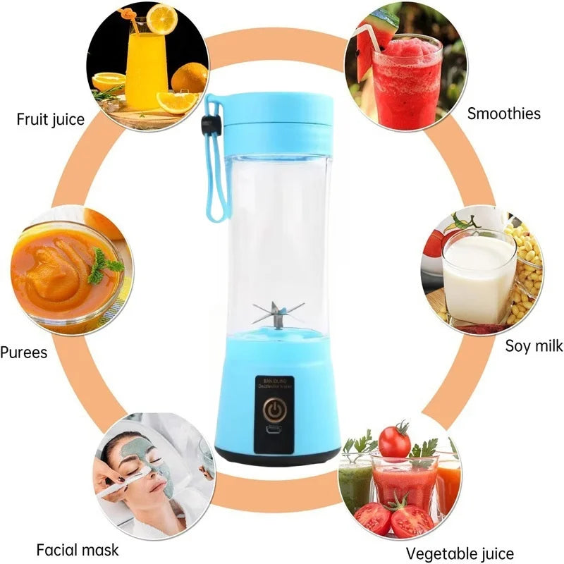 380ml household juice mixer mini electric juicer USB rechargeable smoothie smoothie shake mixer outdoor picnic portable juicer