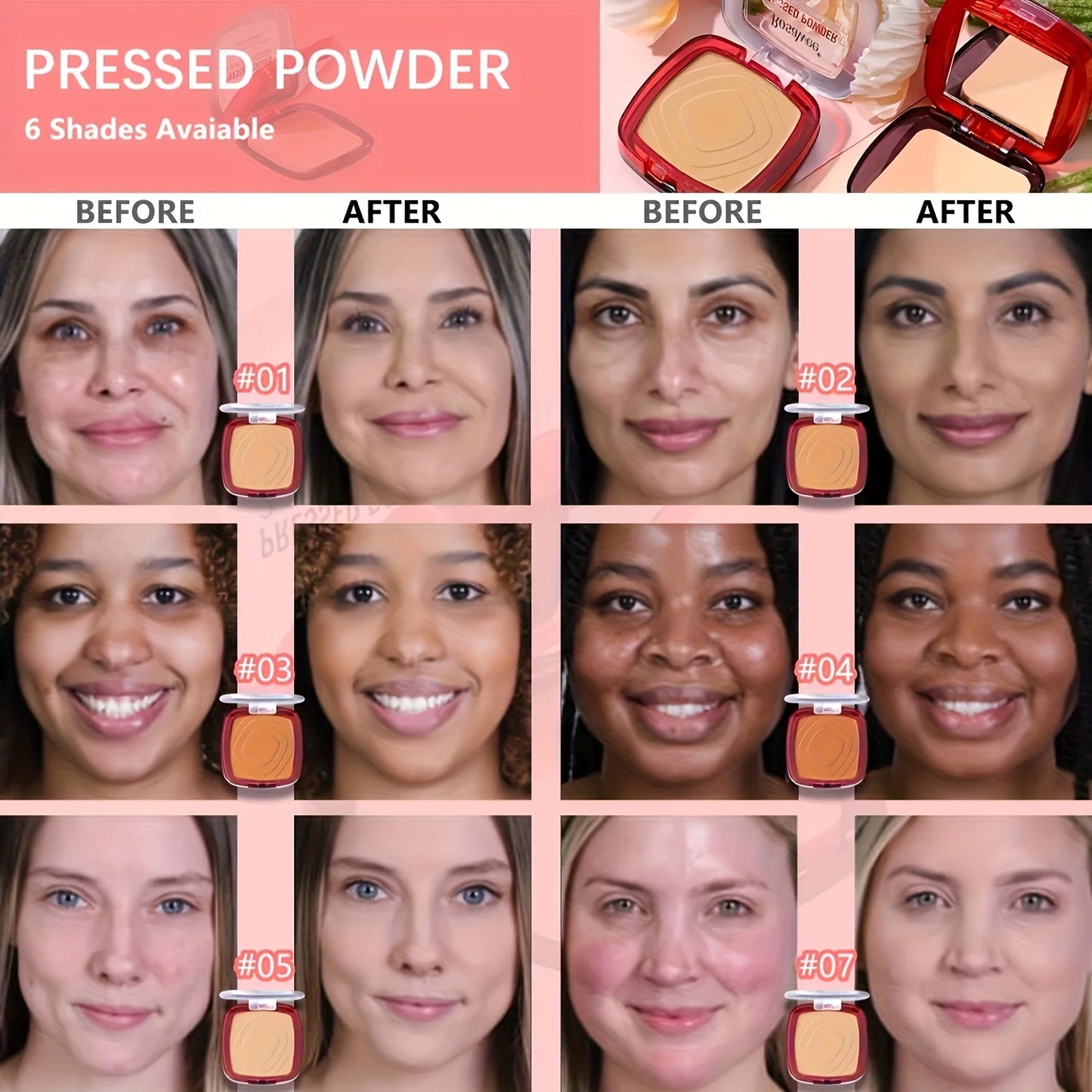 Matte Full Coverage Pressed Powder
