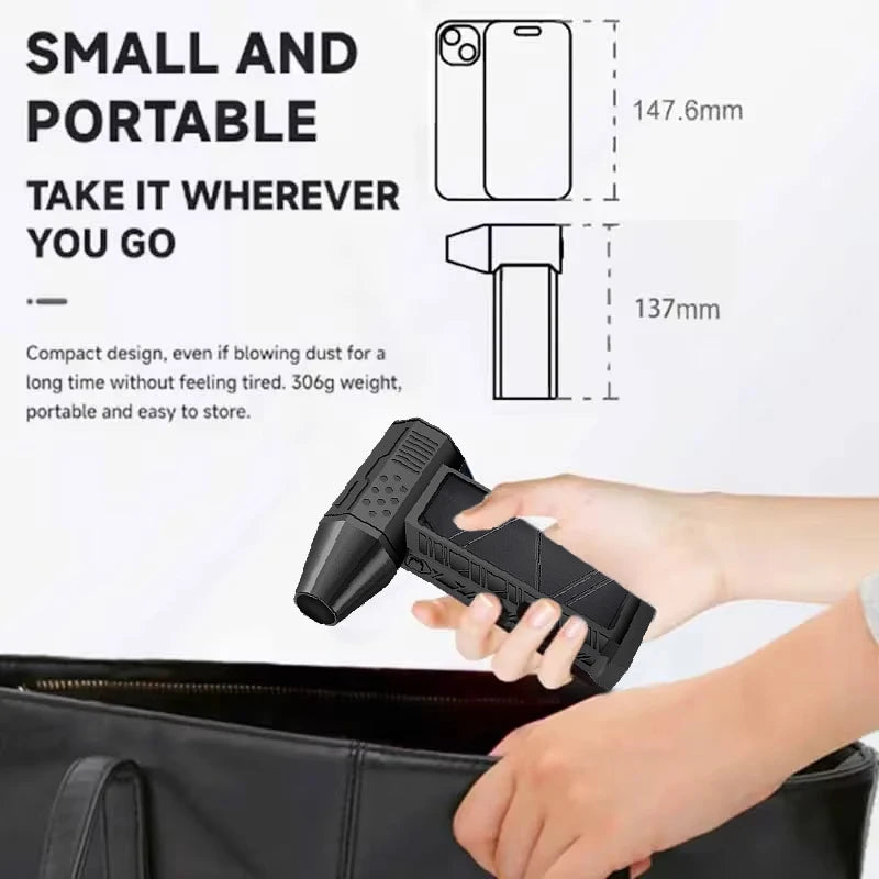 Air Blower Turbo Jet Fan Electric Power Display Handheld Mini Dust Cleaner High Speed Duster Gun Cleaning Tool