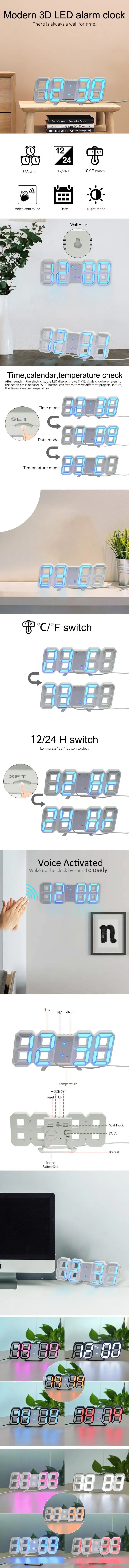 ZENTRA Clock 3D LED