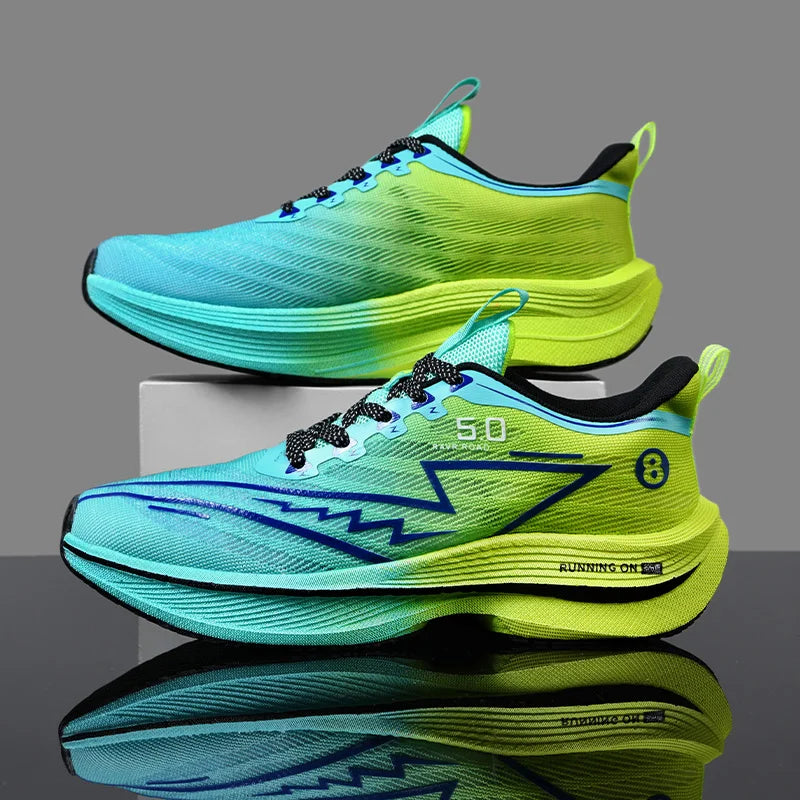 Summer New Men's Shoe Marathon Non-slip Cushion Sports Running Shoes Training Shoes Women Outdoor Soft Sole Mesh Couple Sneakers