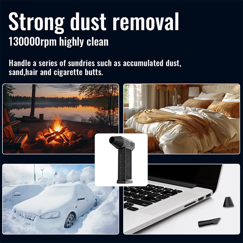 Air Blower Turbo Jet Fan Electric Power Display Handheld Mini Dust Cleaner High Speed Duster Gun Cleaning Tool