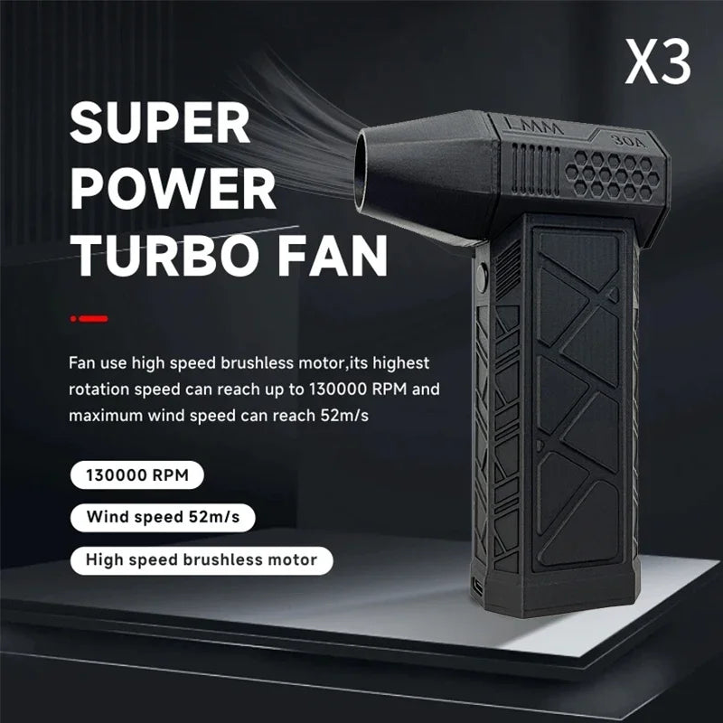 Air Blower Turbo Jet Fan Electric Power Display Handheld Mini Dust Cleaner High Speed Duster Gun Cleaning Tool